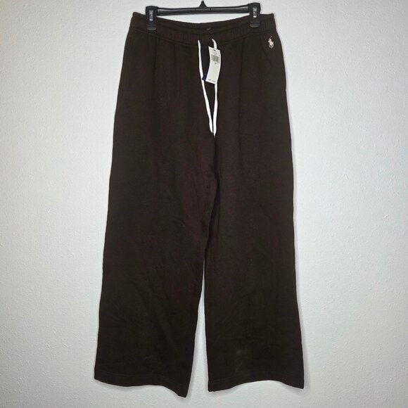 Polo Ralph Lauren Pants - Polo Ralph Lauren Arctic Fleece Knit Ankle Open Bottom Sweatpants Circuit Brown